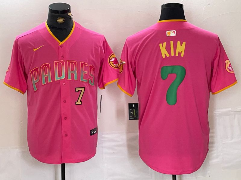 Men San Diego Padres #7 Kim Pink Jointly 2024 Nike MLB Jersey style 12->san diego padres->MLB Jersey